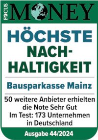 Bausparkasse Mainz ausgezeichnet mit der höchsten Nachhaltigkeit