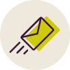 Icon Kontaktformular – fliegender Brief