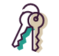 Icon Schlüsselbund mit zwei Schlüsseln